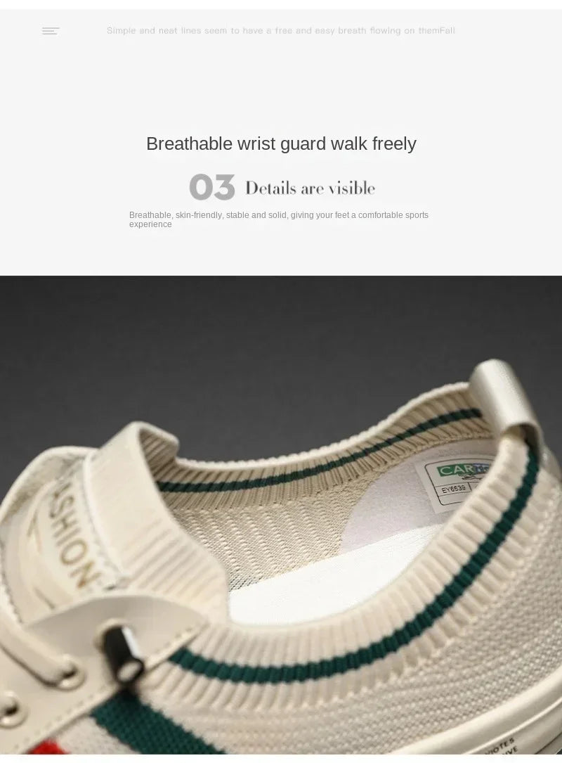 Fashion Sneakers for Men Light Mesh Breathable Outdoor Walking Loafers Male Flats Zapatos Para Hombres Luxury Men‘s Casual Shoes
