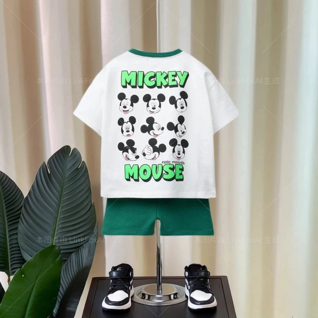 Boys Clothing Set Summer Waffle Short Sleeve Shirts+Shorts 2PCS Set For Kids Girls Sports Suits Toddler Tracksuits Clothes