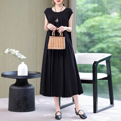 New Fashion Summer Dress For Women Sundress 2025 Casual short sleeve dress Print Female O-Neck Robe Oversize Bohemian dresses