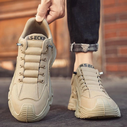 Men's Work Shoes 2025 New Sle Breathable Slip-On Anti-Slip Wear-Resistant Casual Sports Shoes Thick Bottom Labor Protection