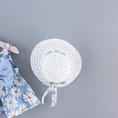 (Girls 0-3 Years Old) Summer New Girls Dress Floral Print Little Fresh Everyday Sweet Princess Dress with Bow