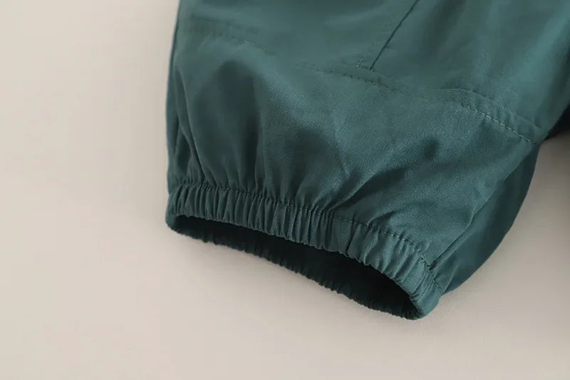 Boys' summer outfit set, baby's summer short sleeved two-piece set, children's Korean cartoon children's clothing, shorts