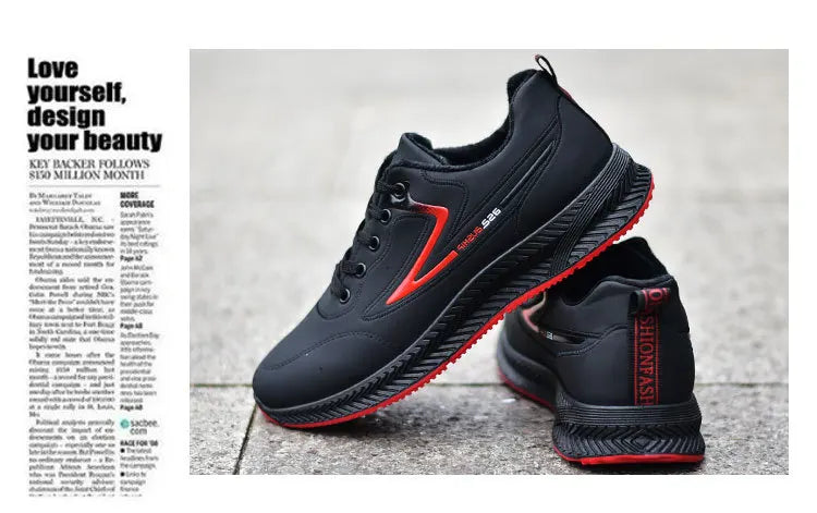 Men's shoes for autumn and winter are waterproof, versatile, anti-slip, sports and casual shoes, and men's low-top running shoes