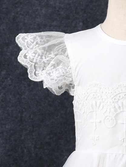 Girls' Stylish Summer Dress Princess Dress Flower Girl Dress New Mesh Dress