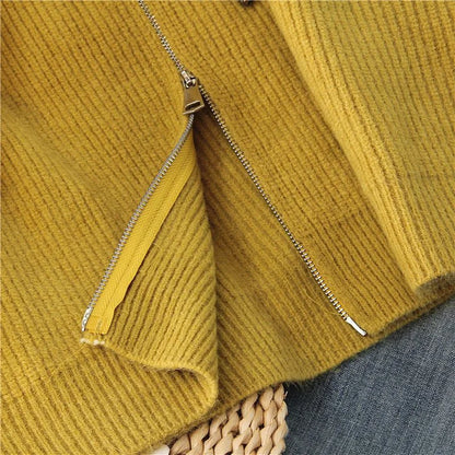 Women Cardigan Sweater Coat Hooded Fashion Solid color Sweater Female  zipper Knitted Spring Autumn Oversize Sweater Overcoat