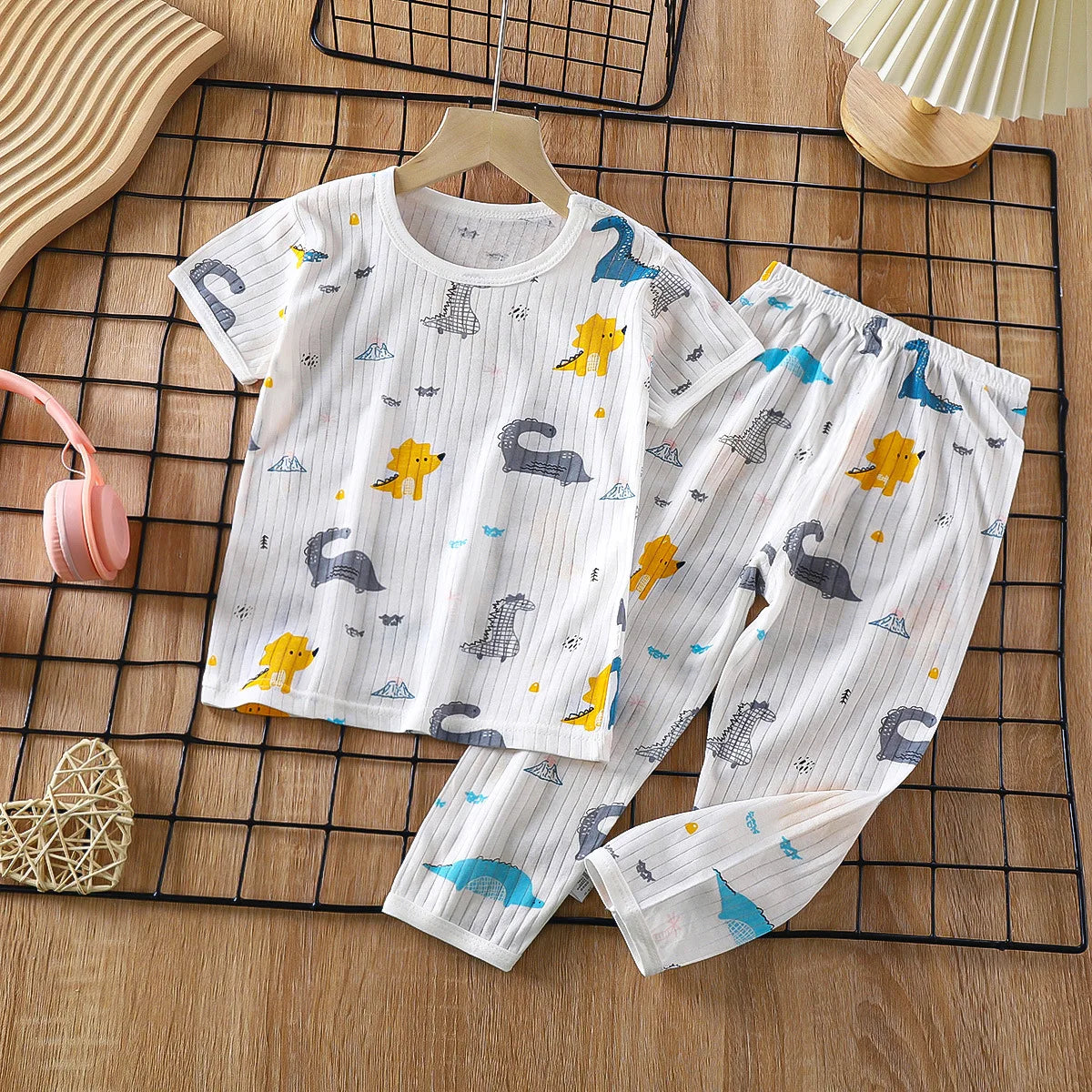 Summer toddler kids boys girls clothes sets for boys girls children clothing casual sports sets pyjamas sleeping pants