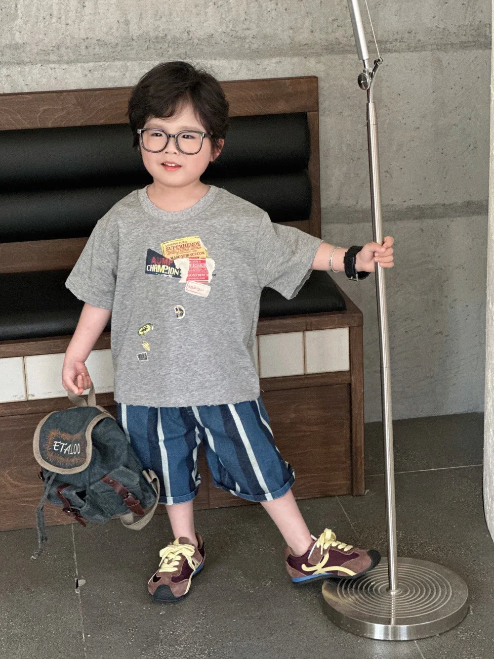 Summer Boys Clothes 2-7Y Kids Cool T Shirt And Denim Shorts Kids Clothing Set Children Outfit