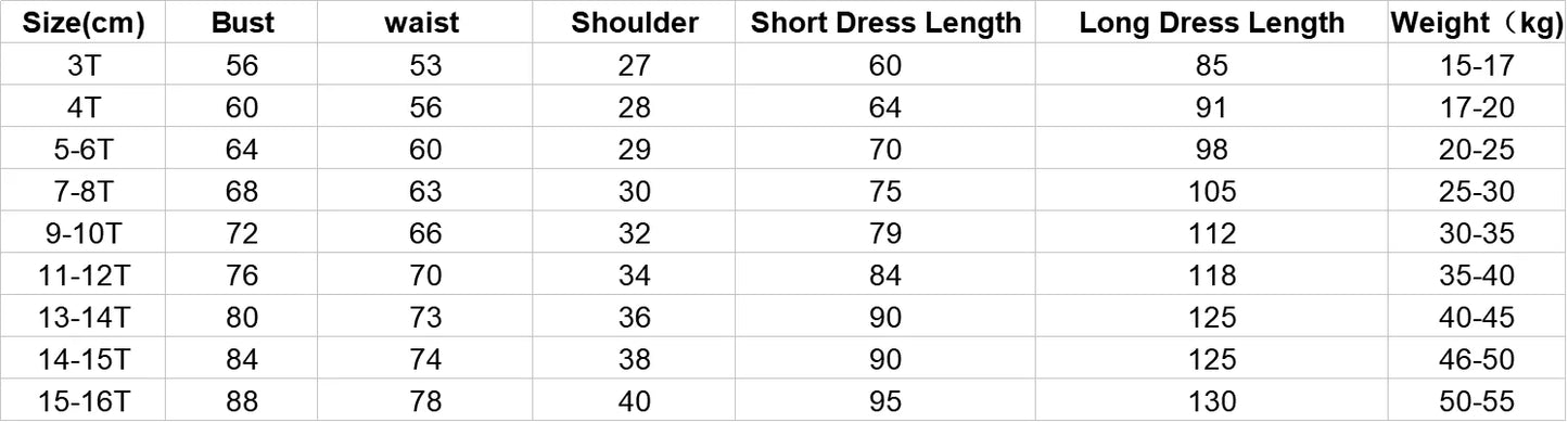 Girls Summer Party Dress Puffy PrincessFlower Pageant Host Formal Gown Girl Outfit Piano Recital Performance Birthday Wedding