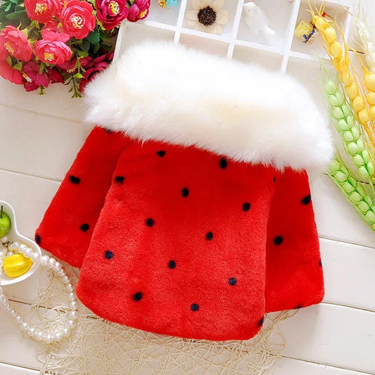 Winter New Girls' Thick Warm Cloak Coat Children's Clothing Baby Kids Cardigan Cotton Jacket Baby Girl Winter Clothes