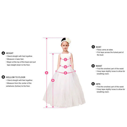Customized Floral Evening Party Baby Girls Dress for Princess Luxury Handmade Pageant Flower Girl Birthday Style Beads Gowns