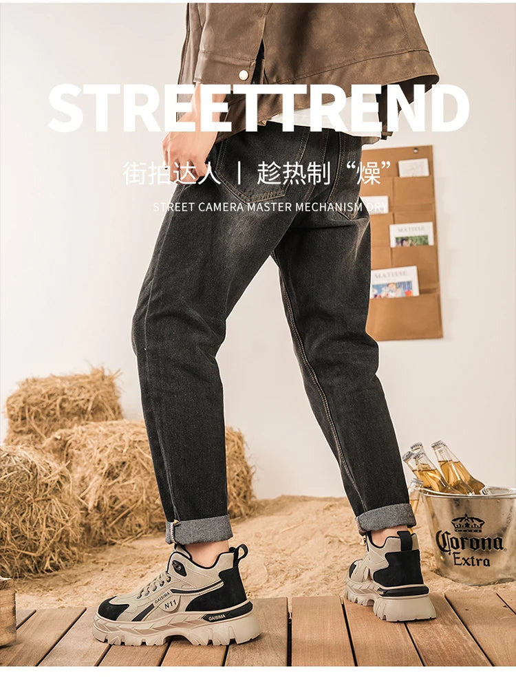 Men's Work Shoes 2025 New Breathable Slip-On Anti-Slip Wear-Resistant Casual Sports Shoes Thick Bottom Labor Protection