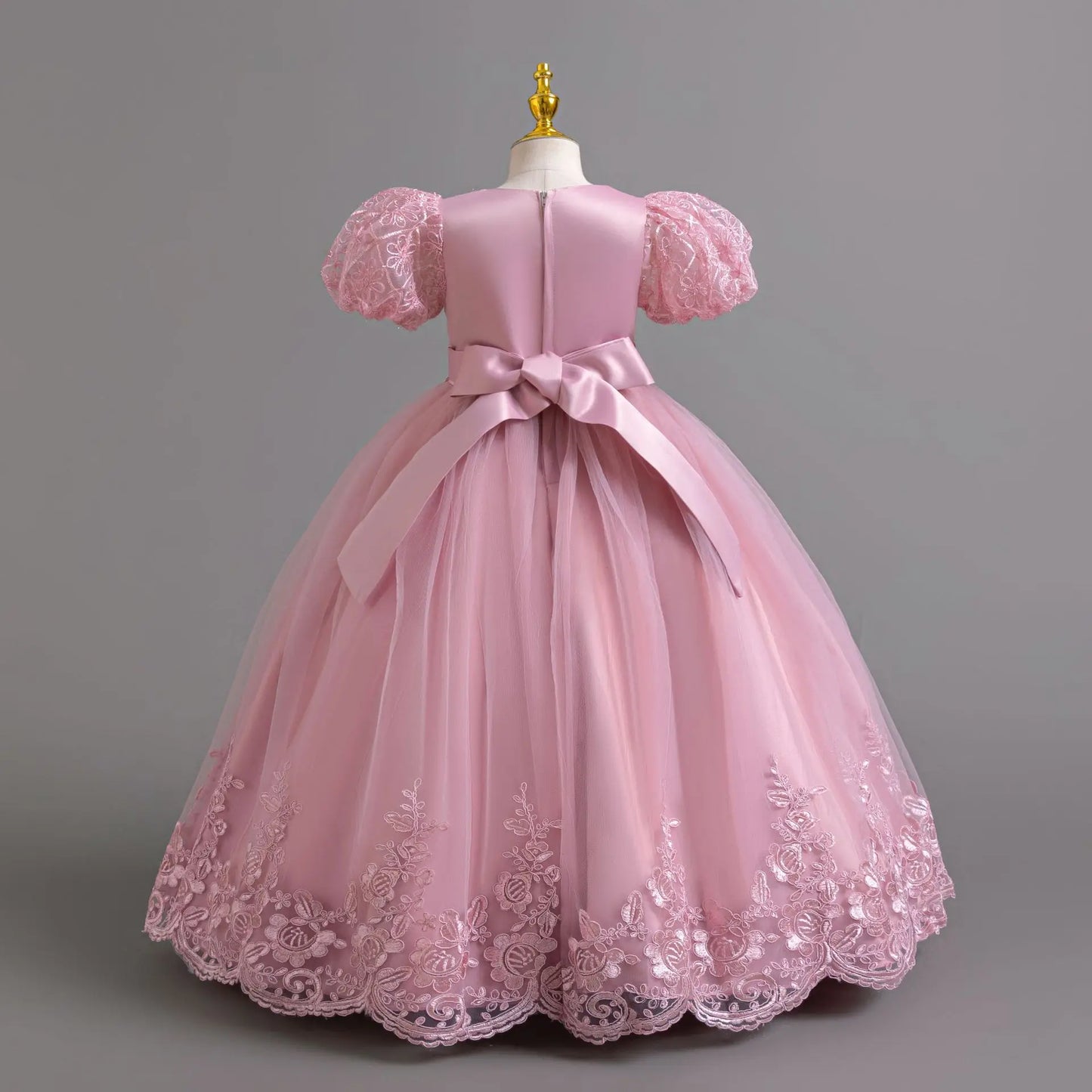 Party Dresses For Girls Flower Dress White Bridesmaid Wedding Pageant First Communion Clothes Birthday Party Piano Perform Gown