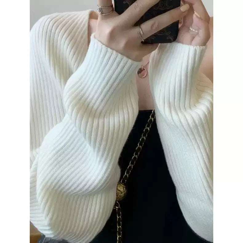 Sweater Women 2025 Fashion Autumn temperament knitted cardigan shawl small camisole strap loose thin Cardigan Women XMM2315