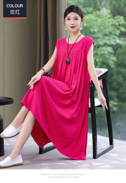 New Fashion Summer Dress For Women Sundress 2025 Casual short sleeve dress Print Female O-Neck Robe Oversize Bohemian dresses