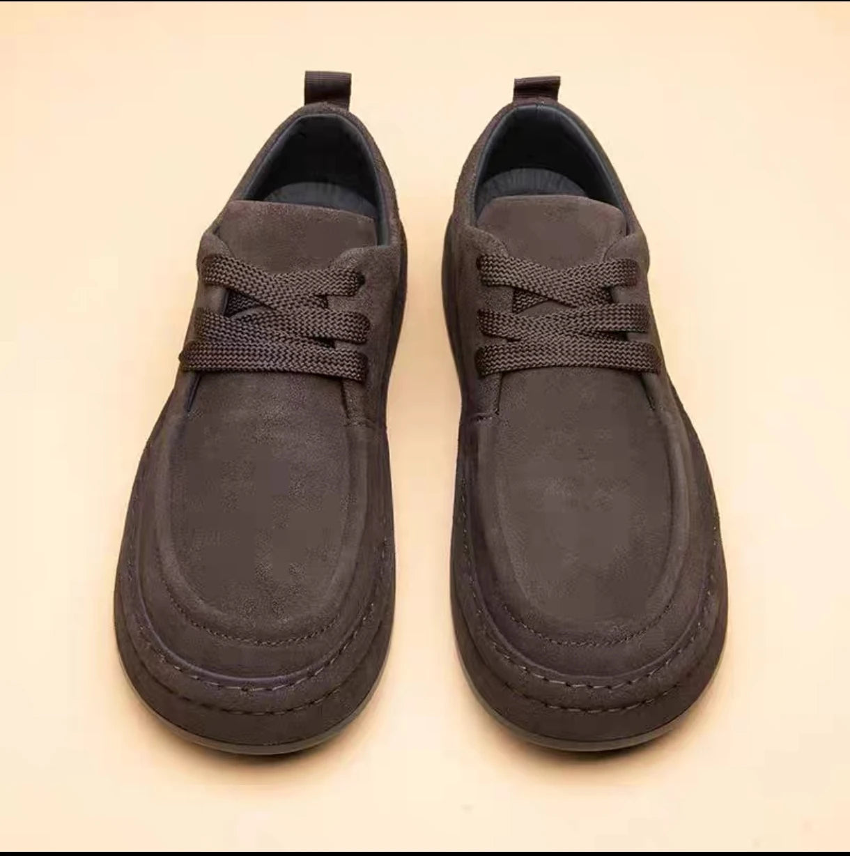 Men's Shoes Are Fashionable Brown Casual Shoes Made of Durable Suede Material Comfortable Walking Shoes Suitable for Daily Wear