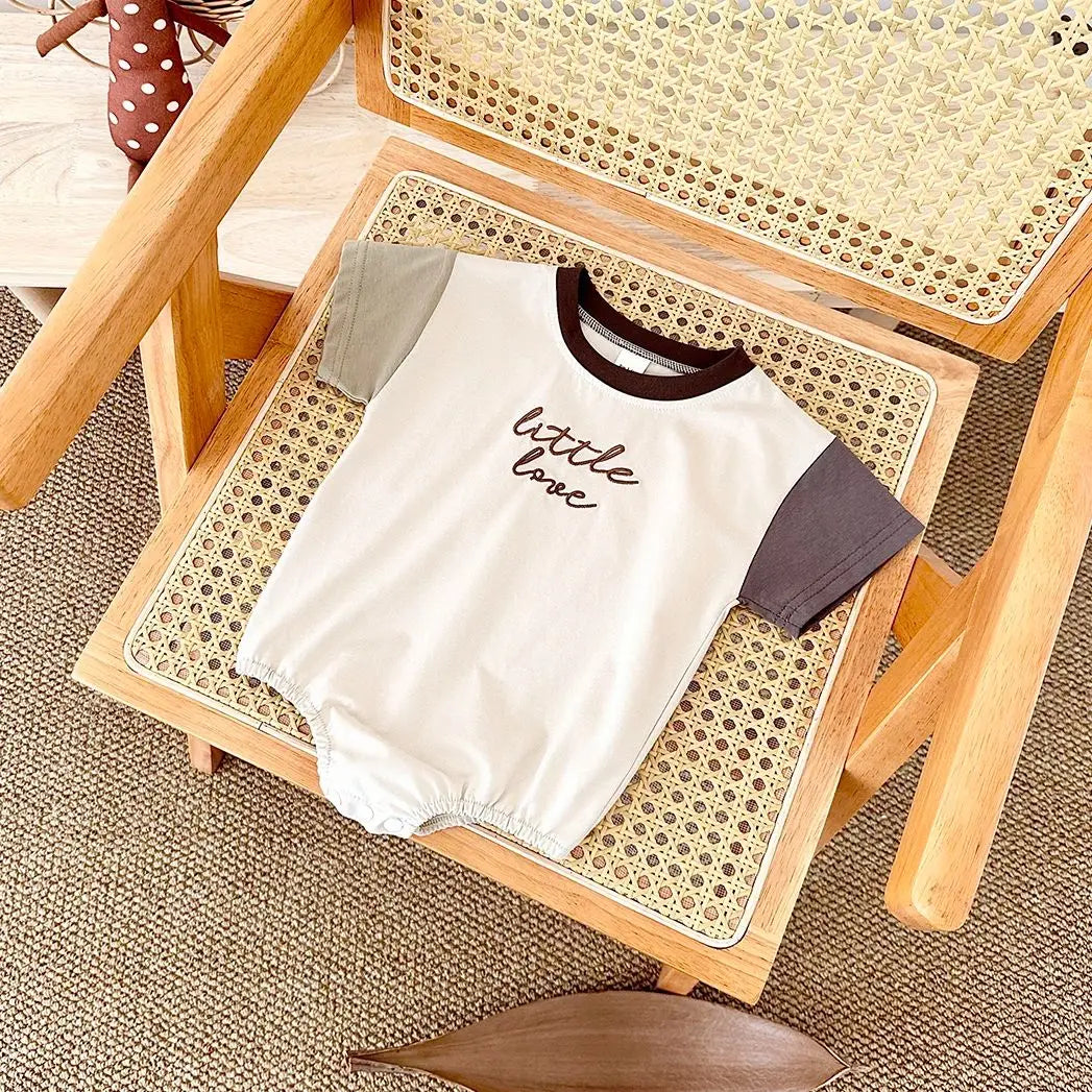 Summer Baby Boys Clothes Bodysuit Newborn Girl Romper Casual Letter Embroidery Button Jumpsuit Short Sleeve Infant Clothes