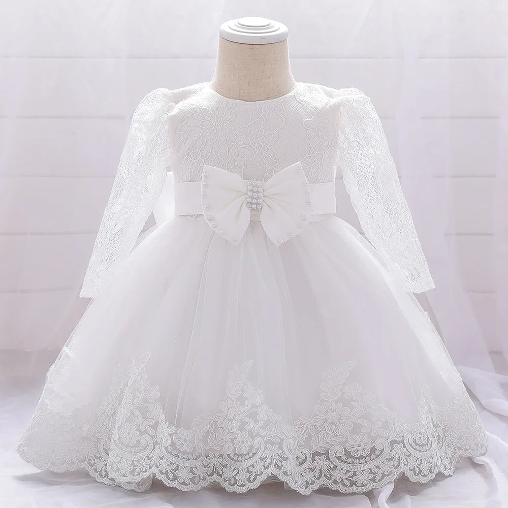 Christening Gown Dress for Girl Baby First 1st Birthday Dress Party Girl Baby In Stock