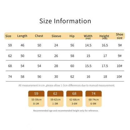 Winter Baby Clothes Beige Long Sleeve Knitted Rompers+Hats+Shoes 3pcs Outfits for Newborn Boys Girls Outwear Outfits Sets 0-9M