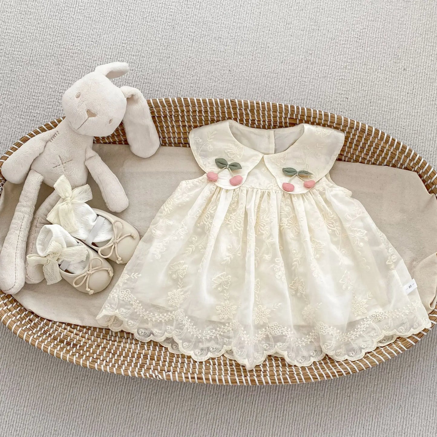 New Summer Dress for Girls, Sweet Flower Embroidered Princess Skirt, Lotus Leaf Edge Sleeveless Tank Top Skirt for Baby Girls