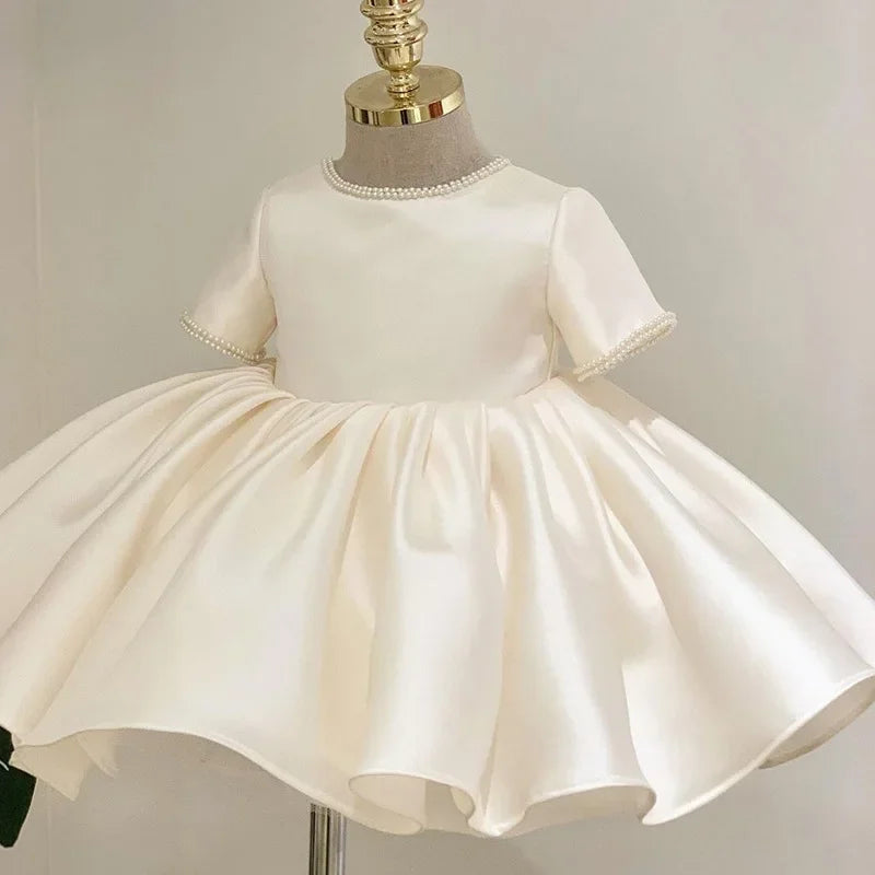 Party Dresses For Girl Flower Princess First Birthday Baby Girls Dress Baptism White Wedding Kids Dresses For Girl Toddler Gowns