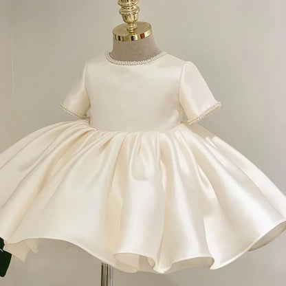 Party Dresses For Girl Flower Princess First Birthday Baby Girls Dress Baptism White Wedding Kids Dresses For Girl Toddler Gowns