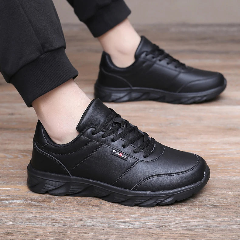 Men Shoes Soft Moccasin Shoes Comfortable Casual Shoes for Men Solid Black White Walking Men Sneakers Footwear Plus Size 39-46