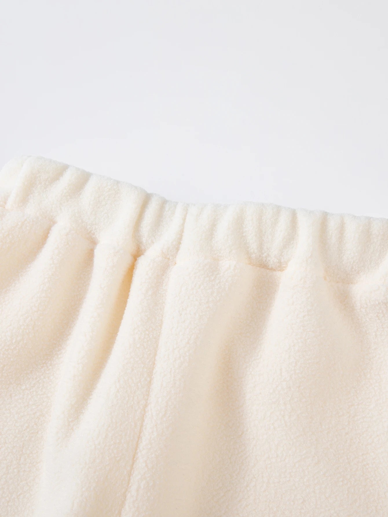 Girls Winter Casual Outfit Solid Color Fleece Thickened Hoodie Pants Clothes Set Half-Zip Children Sweater Sets