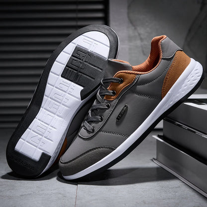 2025 Men Shoes Spring Autumn Waterproof Walking Sneakers Leisure Male Leather Sports Shoes Non-Slip Footwear Tennis for Men