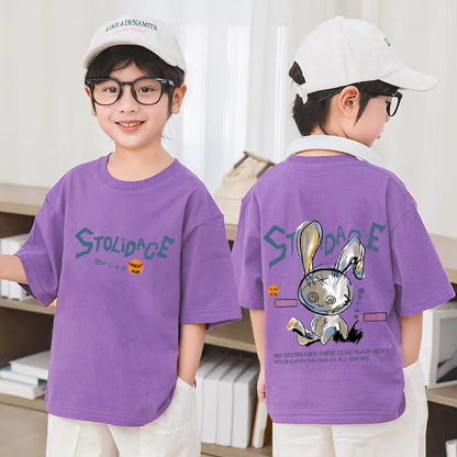 Summer Kids Clothes Short Sleeve T Shirts Boys Clothes Streetwear fashion Print Cartoon T Shirt 100%Cotton Tops Tees Children