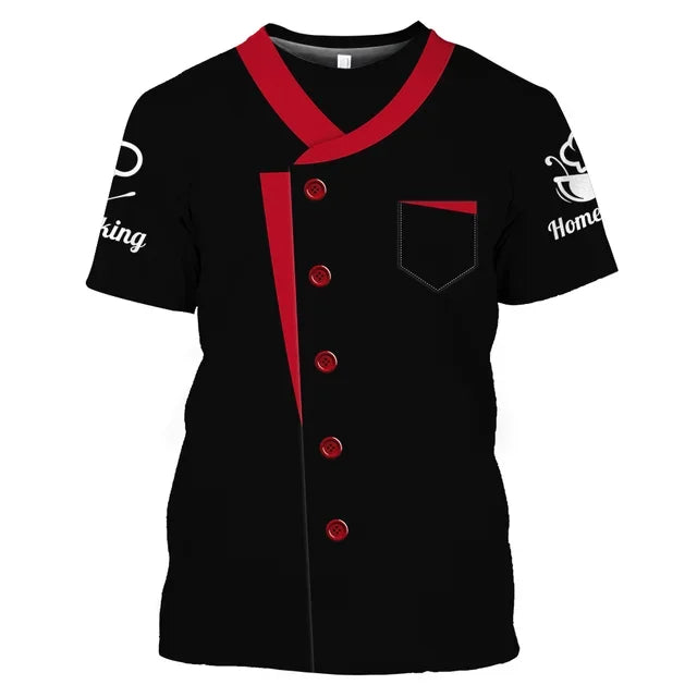 Summer Tide Fashion Chef's Knife Picture Men T-Shirts  Casual 3D Print Tees Hip Hop Personality Round Neck Short Sleeve Tops