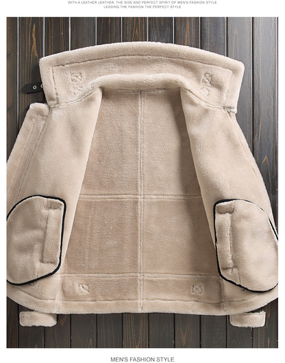 2023 New Winter Jackets for Men Wool Real Fur Coat Men's High-end Thickened Warm Lamb Fur Jacket Male Clothing M-6XL Casaco FCY