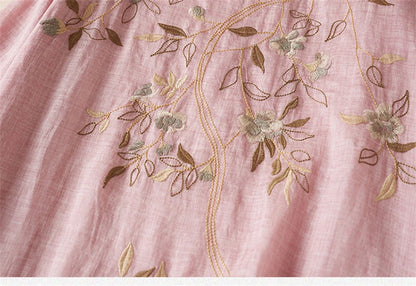 Summer Print Vintage Dresses For Women 2025 New Casual Long Thin Breathable Dress Femme Robe Office Lady Work Elegant Clothing