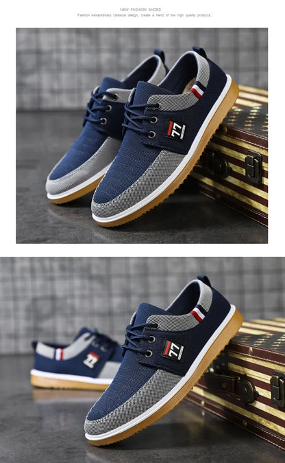 Sneakers Shoes for Men Canvas Shoes Breathable Beef Tendon Bottom Casual Vulcanized Shoes Work Footwear Tenis Masculino2024