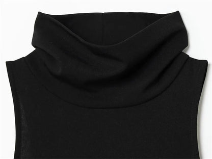 Women's Dress Summer 2025 New Color-blocked Sleeveless Belt Embellished Dress Long Dress Casual Fashion Temperament Elegance