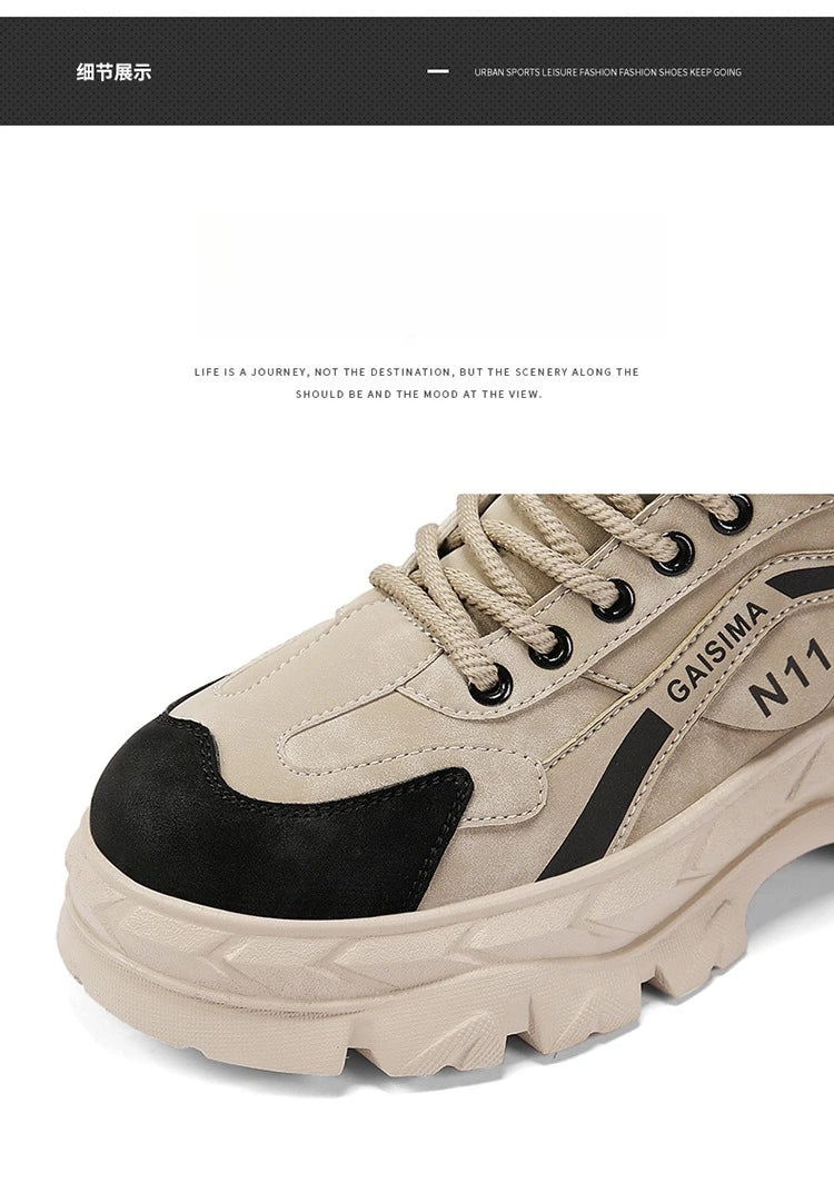 Men's Work Shoes 2025 New Breathable Slip-On Anti-Slip Wear-Resistant Casual Sports Shoes Thick Bottom Labor Protection