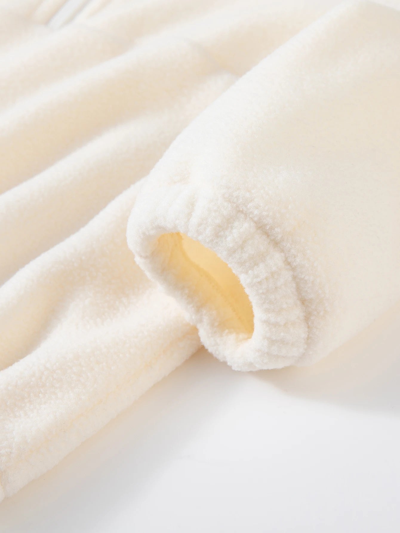 Girls Winter Casual Outfit Solid Color Fleece Thickened Hoodie Pants Clothes Set Half-Zip Children Sweater Sets