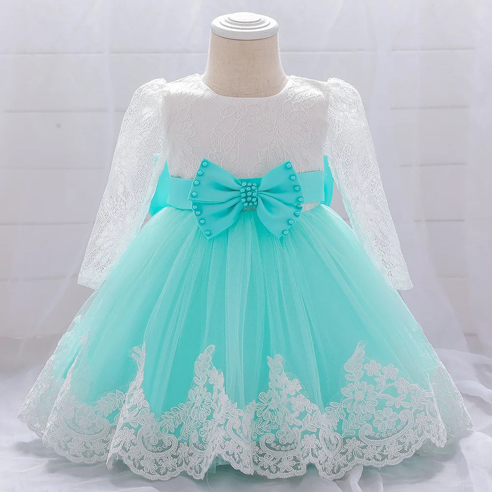Christening Gown Dress for Girl Baby First 1st Birthday Dress Party Girl Baby In Stock