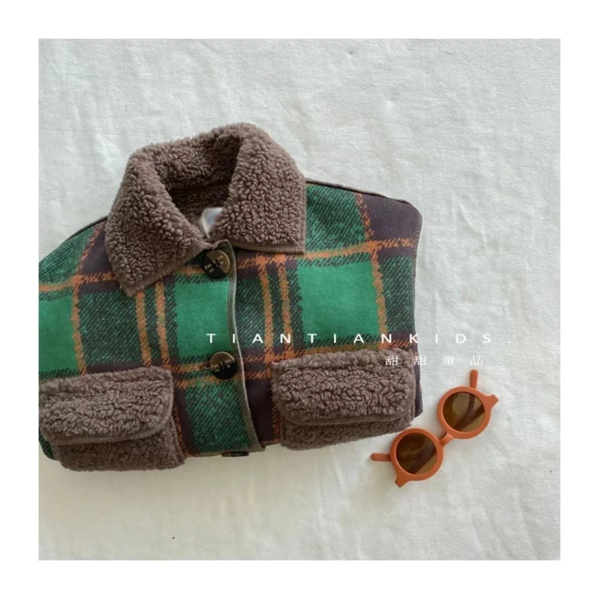 Autumn Winter Kids Boy's Clothes Baby Outfits Lamb Wool Cardigan Jacket Outerwear For Boys Baby Clothing Jackets Coats