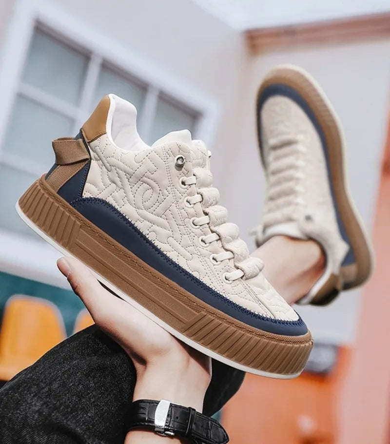 Men Sneakers Fashion Trend Luxury Brand Casual Flat Shoes Vulcanize Shoe Male Outdoors Non-slip wear-resistant Hiking Shoes 2023