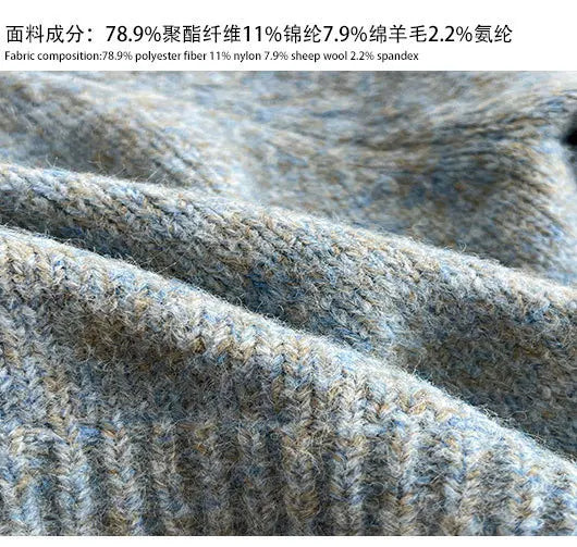 2025 Women Winter Warm Sweater O-Neck Colorful Wool Blend Knitted Cardigans Coat Autumn Clothes Tops For Women Sweater