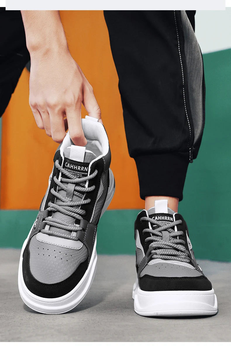 Men's Shoes - New 2025 Autumn/winter Style, Fashionable, Versatile, Casual, Trendy, Simple, Anti-slip, High-top Canvas Shoes