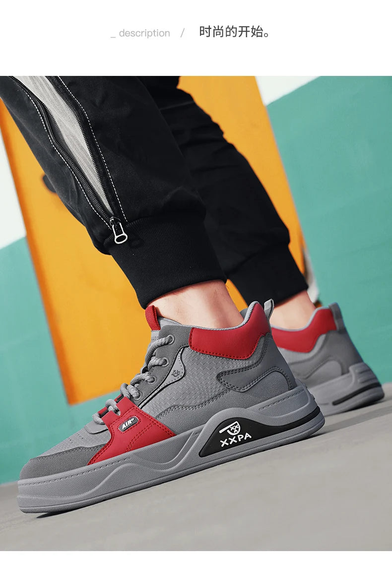 Men's Shoes - New 2025 Autumn/winter Style, Fashionable, Versatile, Casual, Trendy, Simple, Anti-slip, High-top Canvas Shoes