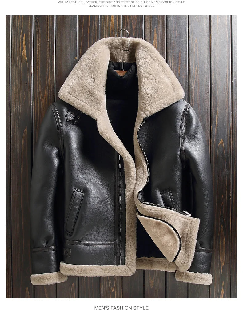 2023 New Winter Jackets for Men Wool Real Fur Coat Men's High-end Thickened Warm Lamb Fur Jacket Male Clothing M-6XL Casaco FCY