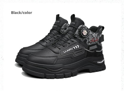 Men's Casual Outdoor Boots Fall Breathable Trendy Versatile Leisure Knob Board Shoes Anti-slip Riding Fashion Sneakers