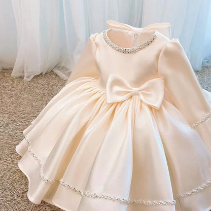 2025girls new flower girl wedding dress-year-old baby birthday party vestidos princess dress