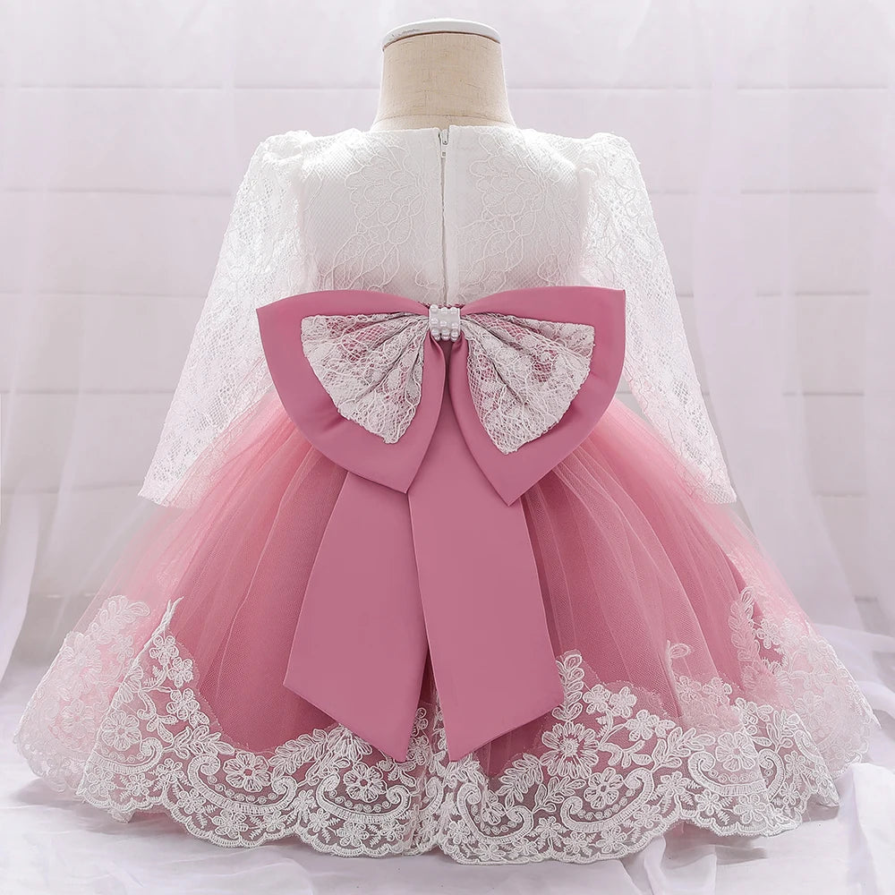 Christening Gown Dress for Girl Baby First 1st Birthday Dress Party Girl Baby In Stock