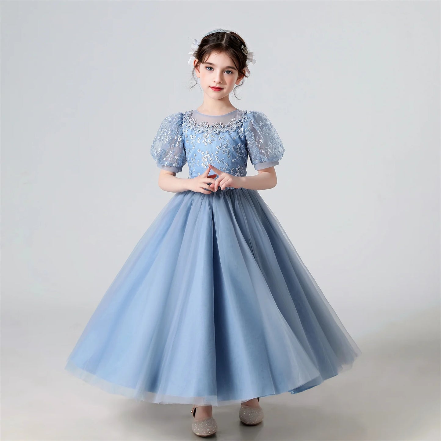 Baby Girls Party Dresses Elegant Kids Wedding Prom Gown Flower Girl Children Birthday Ceremony Princess Dress For Girl Clothes