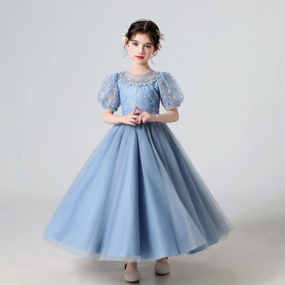 Baby Girls Party Dresses Elegant Kids Wedding Prom Gown Flower Girl Children Birthday Ceremony Princess Dress For Girl Clothes