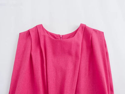 Summer Dress For Women 2024 Solid Waist Hollow Out O-Neck Sleeveless Slit Long Dresses Wild Casual Beach Woman Even Dress