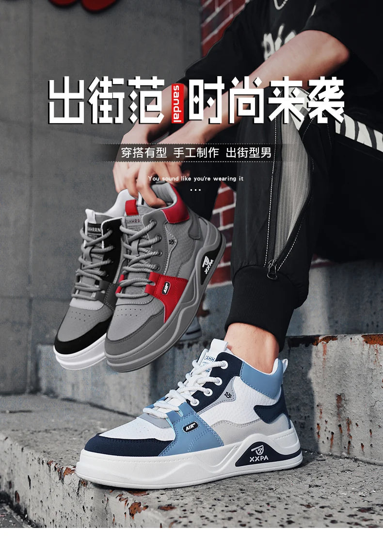 Men's Shoes - New 2025 Autumn/winter Style, Fashionable, Versatile, Casual, Trendy, Simple, Anti-slip, High-top Canvas Shoes